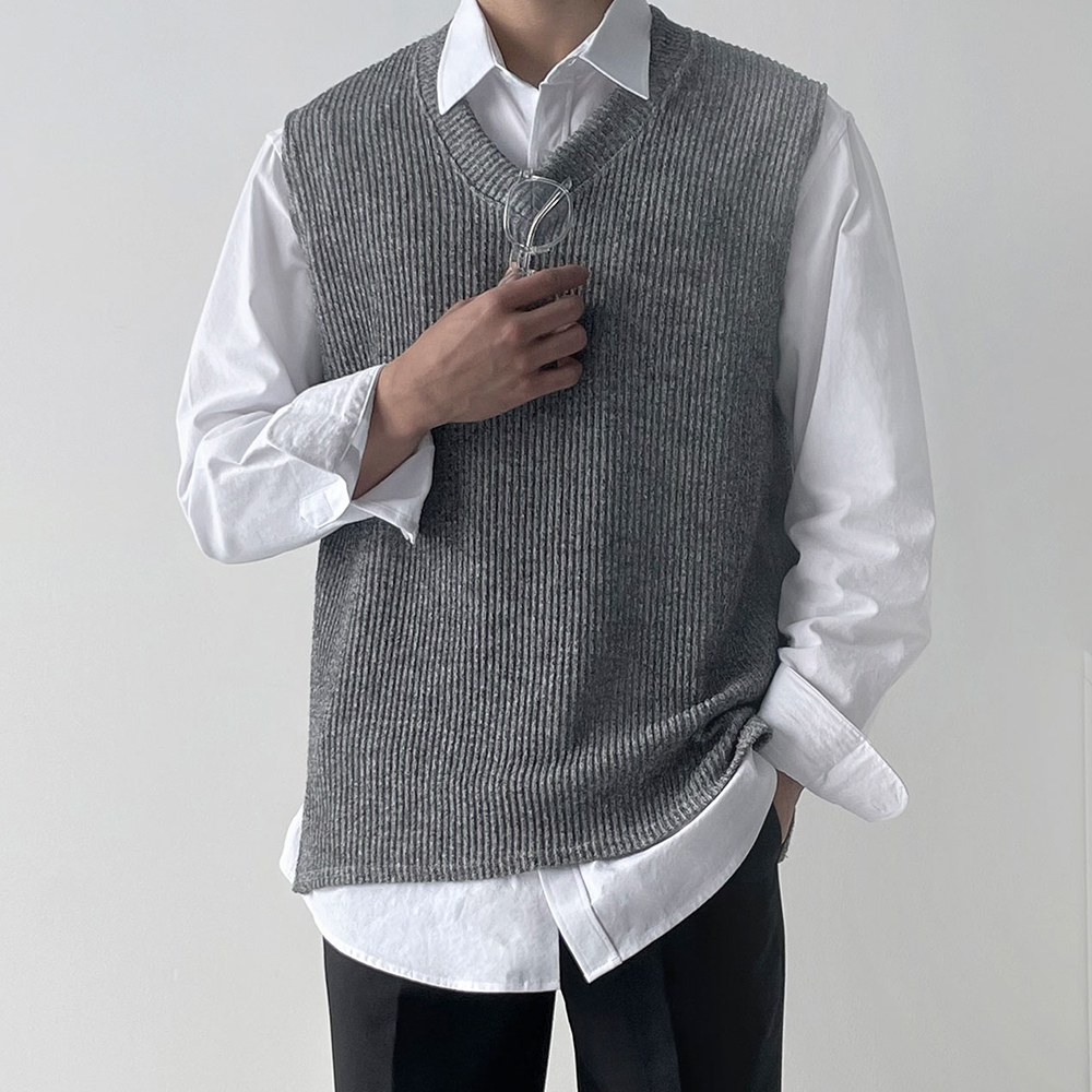 제인 브이넥 니트 베스트