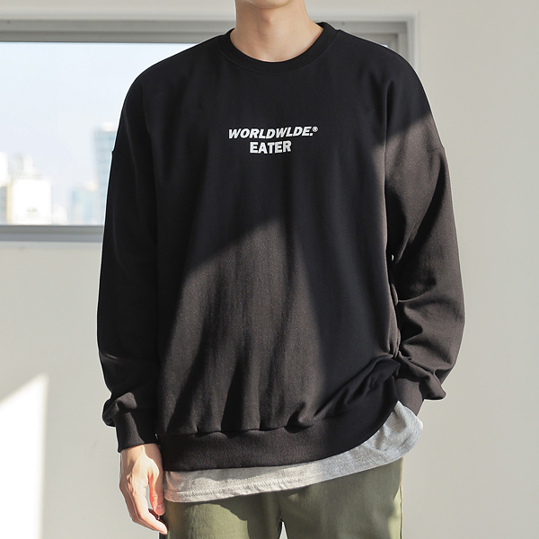 네이쳐 오버핏 전사 맨투맨