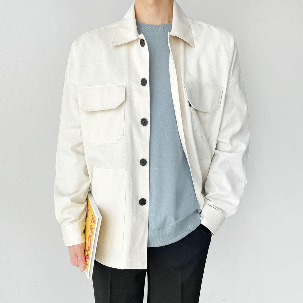 미니멀 데일리 코튼 트러커자켓