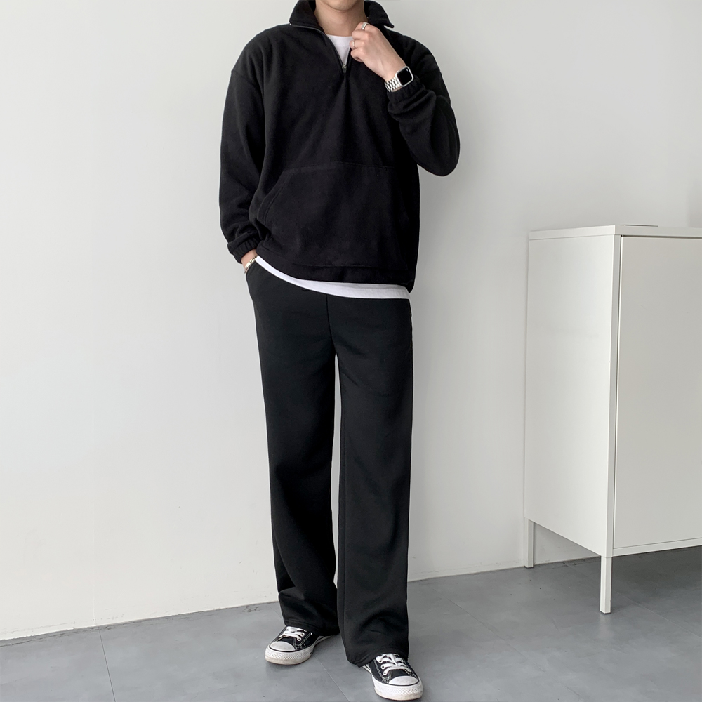 소프트 터치 후리스 반집업