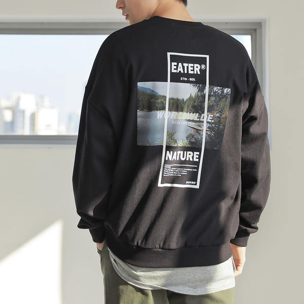 네이쳐 오버핏 전사 맨투맨