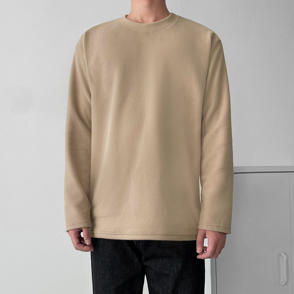 부들 후리스 라운드 긴팔티셔츠