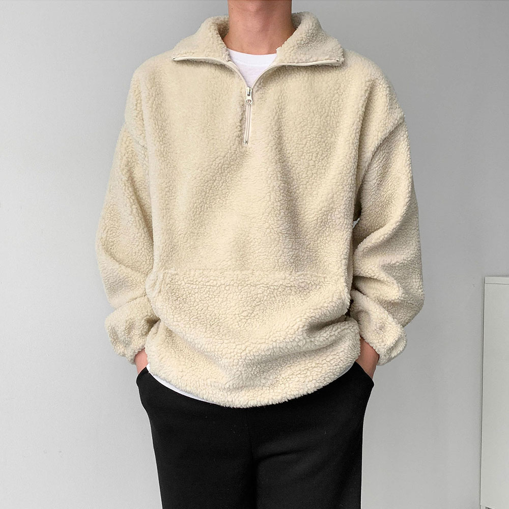 테디 양털 반집업 아노락