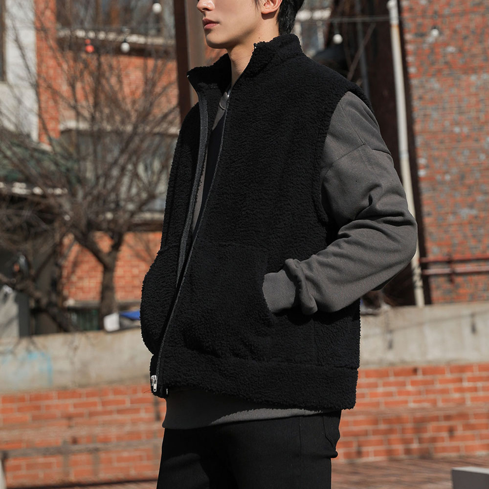 레이라 오버핏 보아털 조끼